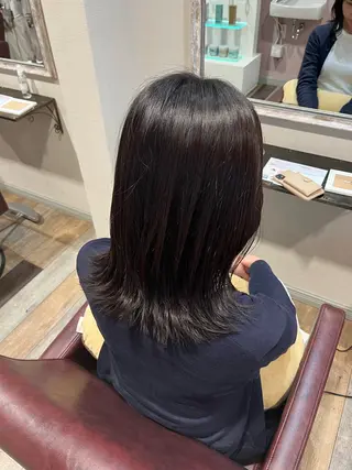 ミディアム カラー 顔まわり/オフィス カラー/青栁優🔆のヘアスタイル