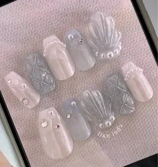 ネイル H3 Nail Tsuki🦋💙のネイルデザイン