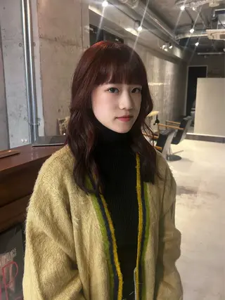 セミロング 田中 沙和のヘアスタイル