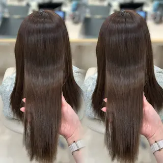 ロング カラー ベージュ/艶髪/ レイヤー／ゆいなのヘアスタイル