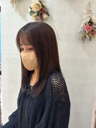 ミディアム 透明感ワンカラー 🎀髪質改善/AOのヘアスタイル