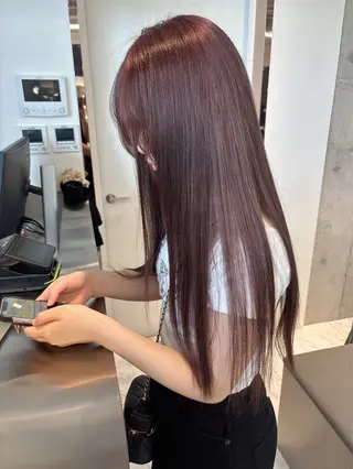 ミディアム rina／ベージュ ワンホン/韓国ヘアのヘアスタイル