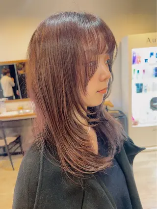 ロング カラー 髪質改善&ストレート ‪✂︎‬鈴木青樹のヘアスタイル