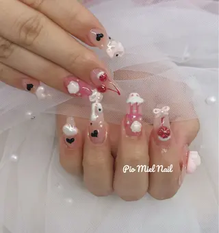 ネイル momo 長さだしのネイルデザイン