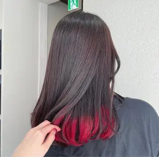 セミロング カラー 💗モテガーリー💗 rumi♡のヘアスタイル