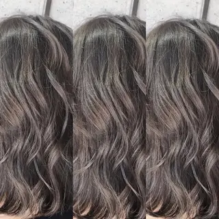 セミロング カラー 福森 みずきのヘアスタイル