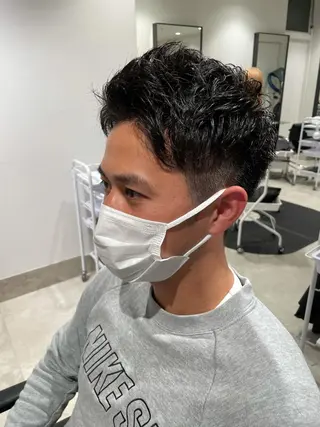 ショート カラー パーマ ヘアアレンジ メンズ パーソナルカラー合わ せたカラー🤍なつみのヘアスタイル