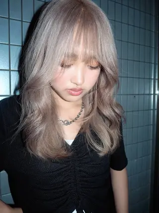 ミディアム カラー TIDEHAIR / 韓国ヘア/MOEのヘアスタイル