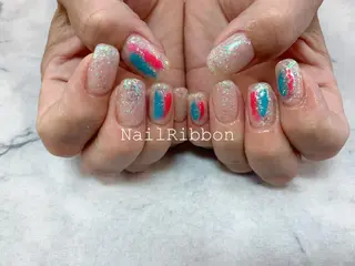 ネイル ネイルリボン 石田のネイルデザイン