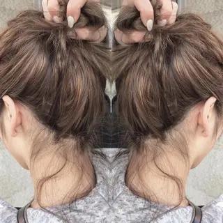 セミロング カラー ヘアアレンジ Mariana/ 鶴原-ハイライトのヘアスタイル