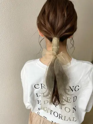 ロング ヘアアレンジ 沢田 瞳のヘアスタイル