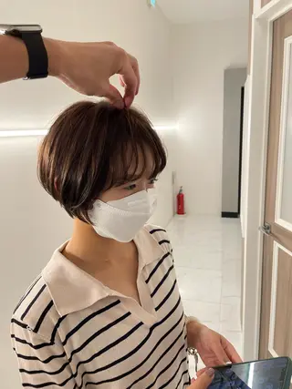 ショート カラー 似合わせスタイル 岡田勇哉のヘアスタイル