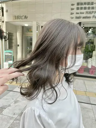 セミロング カラー パーマ ヘアアレンジ filo byFeria渋谷所属・縮毛矯正/美髪 髪質改善/石田幸輔のヘアスタイル