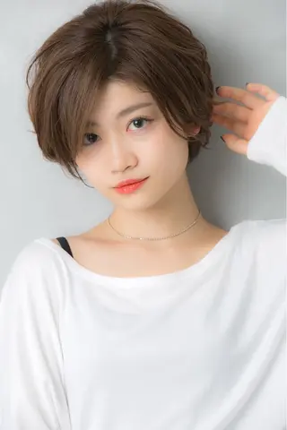 ショート カラー 巻けるケア縮毛矯正✨ ケアカラー✨山下のヘアスタイル