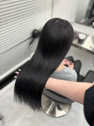 ロング カラー 韓国風暗髪ヘア🤍 🫧MIREIのヘアスタイル