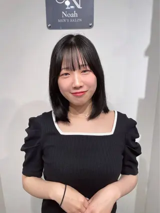 ミディアム レイヤーカット🩵 盛れ顔周り/Miuのヘアスタイル