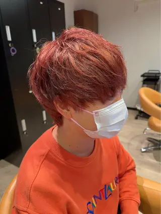 カラー メンズ 髪質改善&ストレート ‪✂︎‬鈴木青樹のヘアスタイル