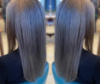 ロング カラー 湯浅  隆のヘアスタイル