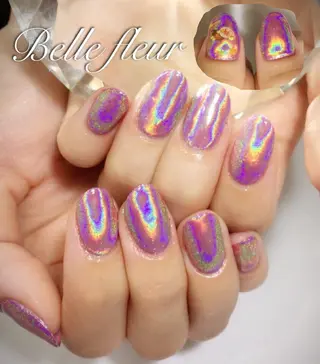 ミディアム ネイル Belle fleurのネイルデザイン