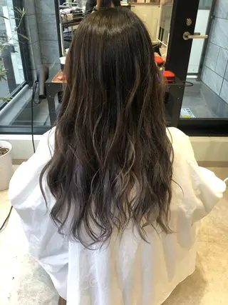 セミロング カラー 💎エクステ専門店 BIZE梅田🇰🇷のヘアスタイル