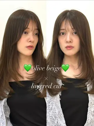 ロング 藤本 都のヘアスタイル