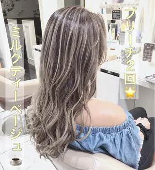 セミロング カラー 山崎俊輔/髪質改善 /バレイヤージュのヘアスタイル