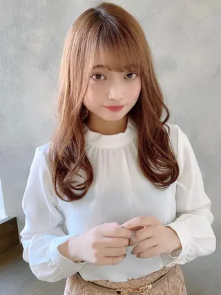 セミロング カラー 髪質改善くすみカラー 🍀/石川大輔のヘアスタイル