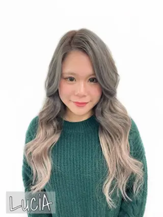 ロング カラー ヘアアレンジ LuciA/エクステ カラーのヘアスタイル
