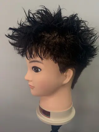 パーマ メンズ 本田 有里のヘアスタイル