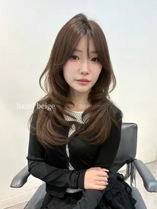 ロング カラー MEI🎀つやカラー 🎀レイヤー🎀渋谷のヘアスタイル