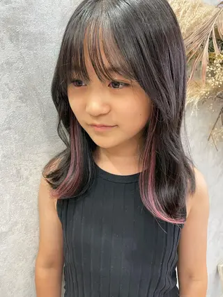 ミディアム カラー キッズ Takagi Nanamiのヘアスタイル