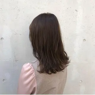 セミロング カラー ヘアアレンジ 酸性縮毛矯正🧴韓国 レイヤー/髪質改善のヘアスタイル