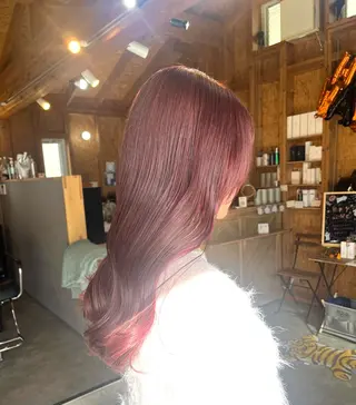 カラー まろみ暖色×ボブ ×chia🕯のヘアスタイル