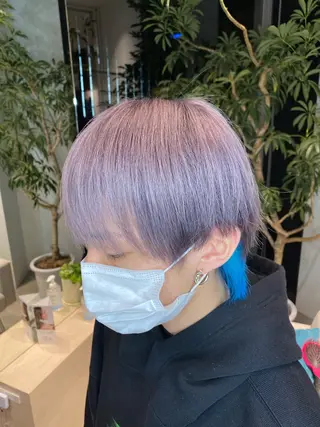 ショート カラー パーマ ヘアアレンジ メンズ キッズ HairSignature所属・ブリーチ指名神戸 No.1美容師RENのヘアスタイル