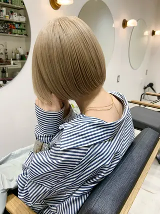 ショート カラー パーマ/ボブ /レイヤー チヒロのヘアスタイル