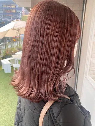 ミディアム カラー 韓国×髪質改善カラー 💎hinaのヘアスタイル