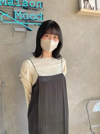 ミディアム カラー mood tatemachiのヘアスタイル