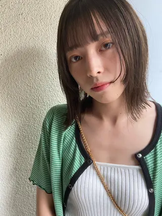 ミディアム カラー 松尾太樹 【pia】福岡美容室のヘアスタイル