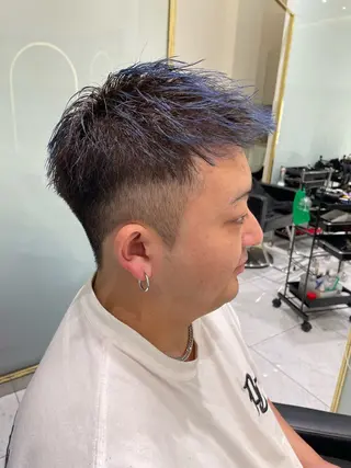 ショート カラー メンズ 六本木美容室白金台所属・カットモデル無料✨ 塚田のヘアスタイル