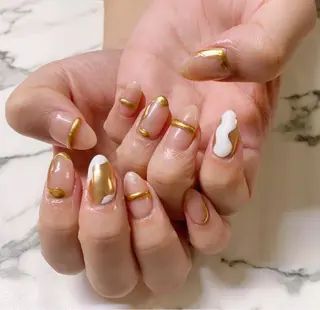 ロング カラー ネイル Q Free nailsのネイルデザイン