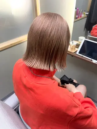 ショート カラー 髪質改善カラー&TR 縮毛矯正/弱酸性矯正のヘアスタイル