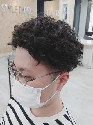 ショート パーマ メンズ 山田 賢二のヘアスタイル