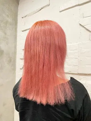 ミディアム カラー ヘアアレンジ 【ピンク/韓国ヘア/ ヘアセット】亜海のヘアスタイル