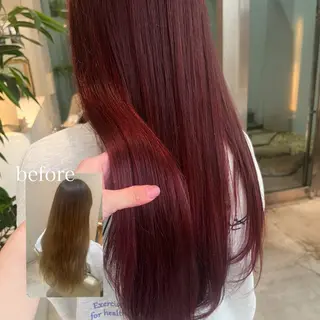 ロング カラー riri 🎀ナチュラル/縮毛のヘアスタイル