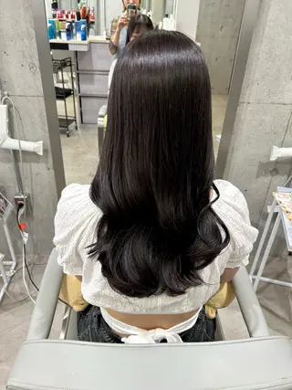 セミロング .AIRI🌼 暖色/ぱつっとぼぶのヘアスタイル