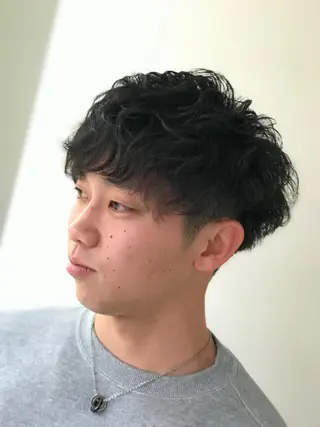 ショート パーマ メンズ 髪質改善美容室bokuno町田店所属・メンズ＆髪質改善縮毛 矯正【平山🔥拓哉】のヘアスタイル