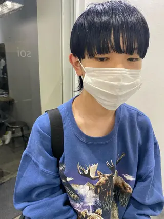 ミディアム カラー メンズ 森貴裕/ベージュ/ パーマ/オリーブのヘアスタイル