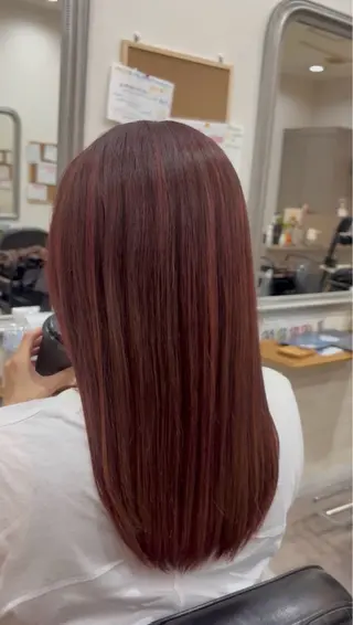 セミロング カラー 艶髪🥣透明感カラー 🫧前田奈津実のヘアスタイル