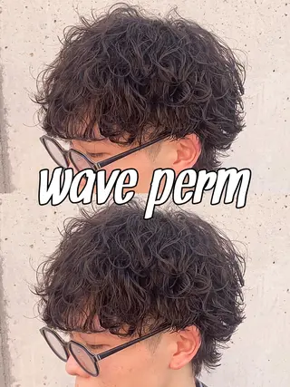 パーマ メンズ パーマ/ダブルカラー ブリーチ⭐️海斗のヘアスタイル