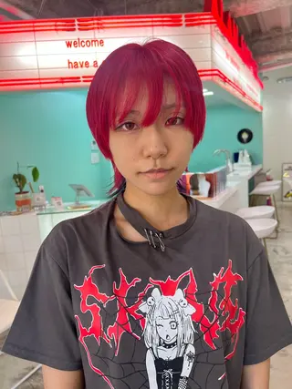 ショート 💥ウルフカット デザインあんな💥のヘアスタイル